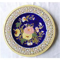 Pair of Zsolnay Chrysanthemum Platters #877308