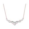 Image 1 : Diamond Flourished Curl Fashion Necklace 1/8 Cttw 10kt Two-tone Gold