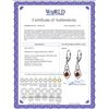 Image 2 : Genuine 1.25 ctw Garnet Earrings 14KT White Gold - REF-25A6K