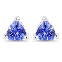 0.64 ctw Tanzanite Earrings 14K White Gold - REF-16Y6N