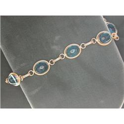 14k Tennis Bracelet LONDON BLUE TOPAZ #832074