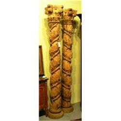 Pair of French carved columns #832204