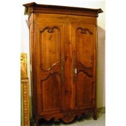 French Louis XV st walnut armoire #832218