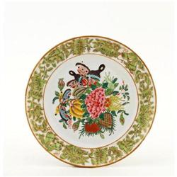 19C Chinese Famille Rose FitzHugh Borde Plate #832375