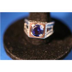 1920's Men's Sapphire 20K  Gold Ring #832460