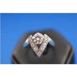 Vintage 14K Diamond  Right Hand or Engagement #832466