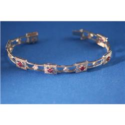 Art Deco Ruby and Diamond Bracelet #832470