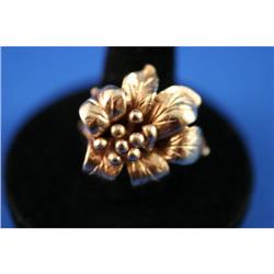 Large Whimsical Estate Flower Ring #832473