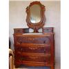 Image 1 : Victorian walnut burl vanity w mirror #832480