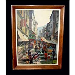 Chan Oil Painting San Francisco China Town 20c #832607