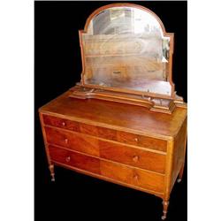 Nice 1914 Mahogany Vanity Dresser Mirror Chest #832613