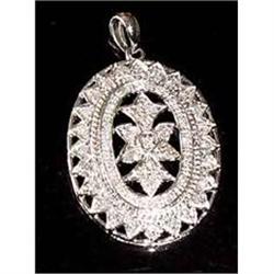 14kt white gold Pendant brilliant cut Diamonds #832641