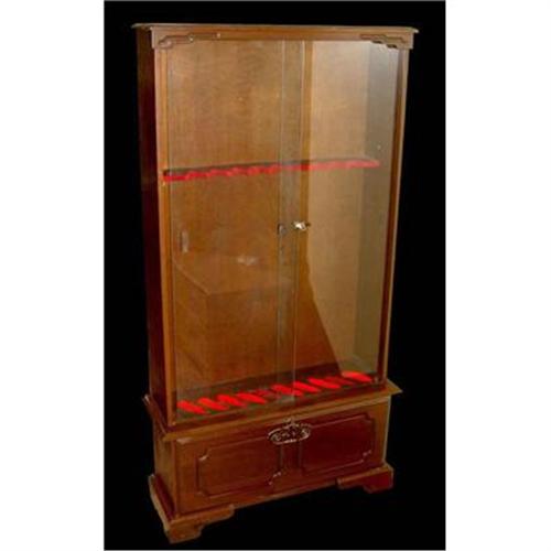 Rifle Gun Cabinet Curio Case Ammo Closet Lock 832643