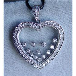 14kt Gold Diamond Mystery Heart Pendant 14k #832649