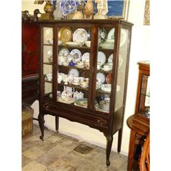 Mahogany China Closet Cupboard Curio Queen Ann #832654