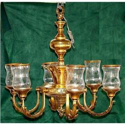 French Bronze 6L chandelier  crystal   #832703