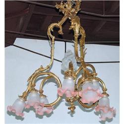 French Art  Nouveau 10L chandelier  #832705