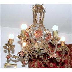 6L  Antique iron chandelier #832716