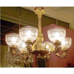 French  bronze  6 lights   Chandelier  #832717