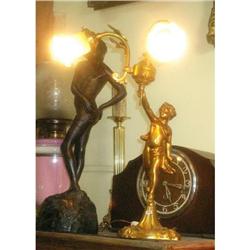 2 Lights French table lamp with Putti #832718