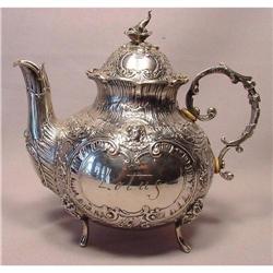  Antique Cherub Continental 800 Silver Teapot #832753