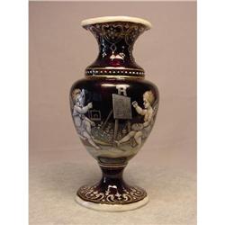  Exquisite Antique French Enamel Cherub Vase #832754