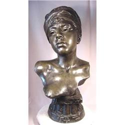 Large Antique Metal Bust by E. Villanis #832764