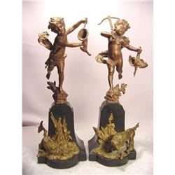  Bronze Children Fishing, Hunting,Kowalczewski #832765