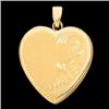 Image 1 : 14k Gold HEART LOCKET Pendant  #836714