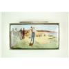 Image 1 : STERLING Silver  PILLBOX  GOLFER Scene  #836736