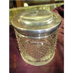 Cut Glass Heart Design Dresser Jar--Hallmark #836744