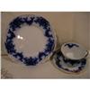 Image 1 : EARLY FLOW BLUE NELSON PLATE, CUP, SAUCER #836748