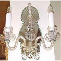 Pair of Venetian Glass and Mirrored Sconces #836799