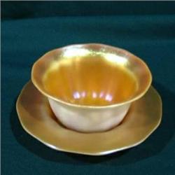 Steuben Calacite Finger Bowl & Under Plate #837034