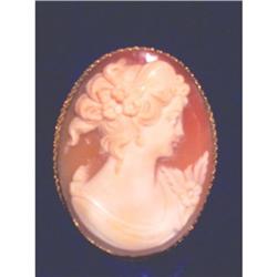 Coral Cameo Pin/Pendant #837192