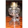 Image 1 : PEANUT PATTERN 6 1/2" TALL HAND OIL LAMP LATE #837308