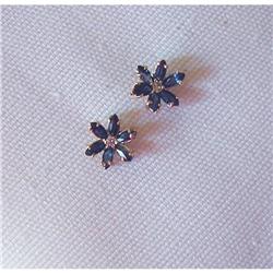 Vintage- Marquise-Cut Sapphire & Diamond Ear #849637