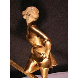 Petit Bronze Lady figure Art Deco #849786