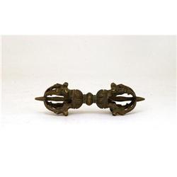 19C Chinese Tibetan Bronze Dorje Vajra Buddha #849881