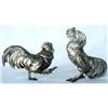 Image 1 : SILVER PLATED FIGHTING COCKS - CENTERPIECES #850321