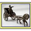 Image 1 : MINIATURE HORSE & BUGGY W DRIVER DUTCH SILVER #850325