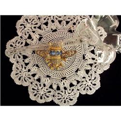 AMAZING BEE PIN QUITE LARGE MULTI-FACETED #850348