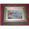 Antique Signed & Framed Seascape Oil Painting #855736
