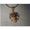 Image 1 : Estate 14K YG Gold Lion Garnet Diamond Pendant #855891