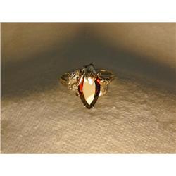 Lovely Estate 14K WG Gold Diamond Garnet Ring #856036