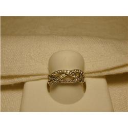Estate 18K WG Gold Diamond Braided Braid Band #856076