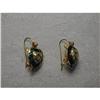Image 1 : Rare 14K Gold Opal Enamel Ruby Turtle Earrings #856150