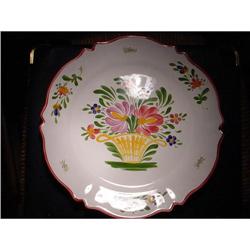 Pair of French faience plates signed by artist  #856302
