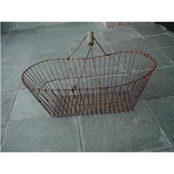Old French wire eggs collector basket Cir. 1920 #856306