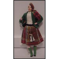 Doll Ravca Scotland Scottish  Papier Mache Head #856334